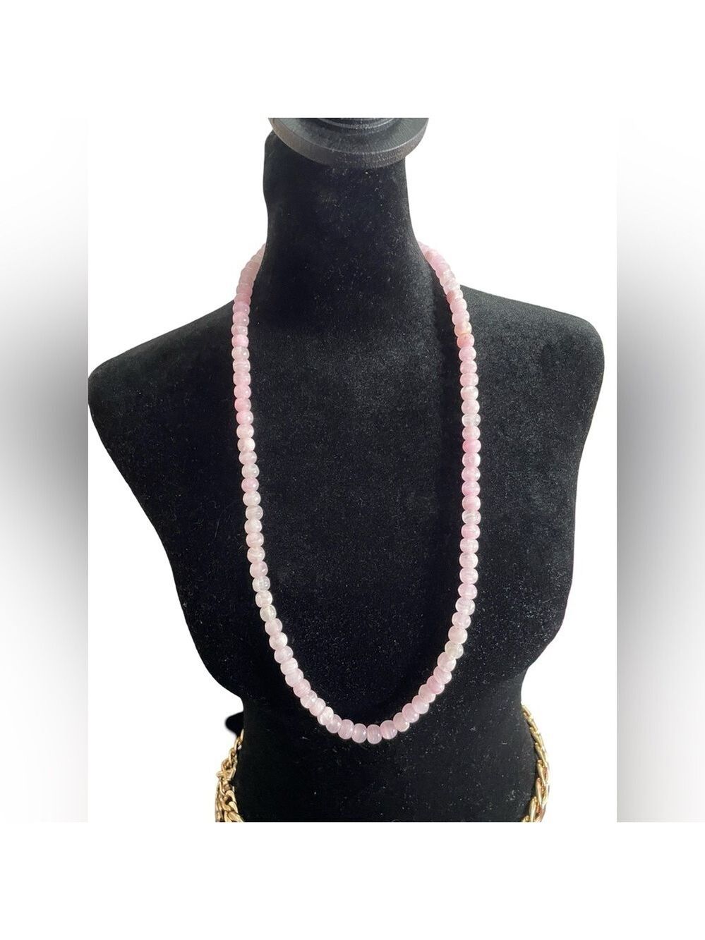 Genuine Rose Quartz 30” Necklace Natural Gemstones Peace Tranquility Layering